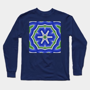 A blue and green kaleidoscope Long Sleeve T-Shirt